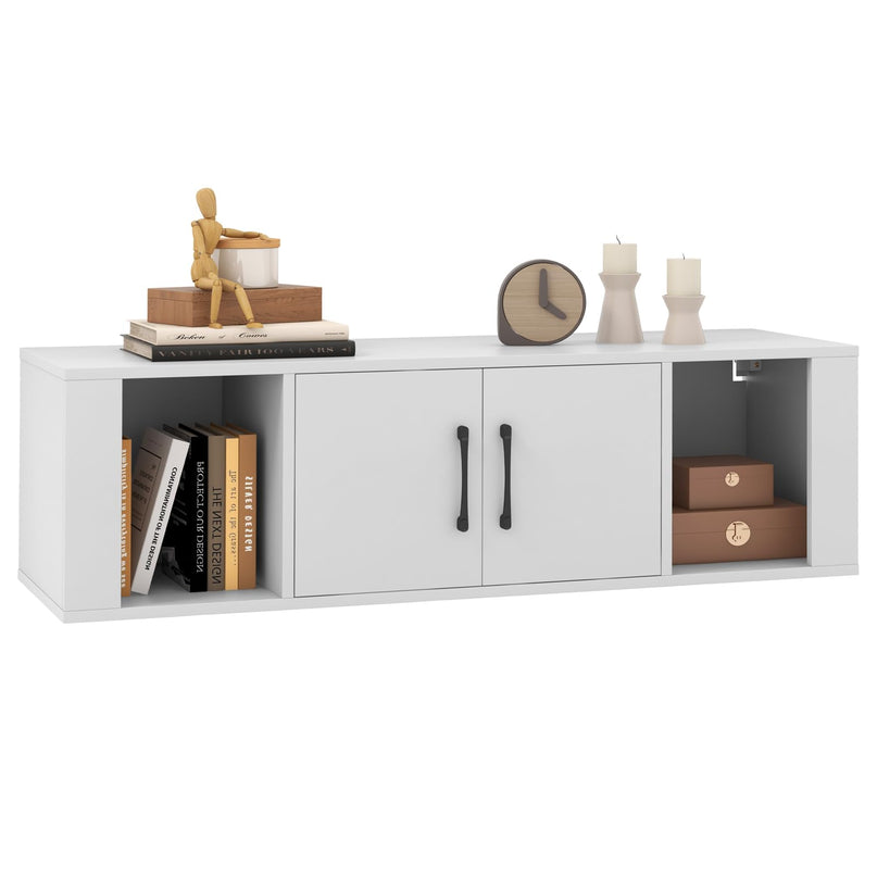 Wall Mounted Storage Cabinet 2 Cube Floating Media Hanging Desk