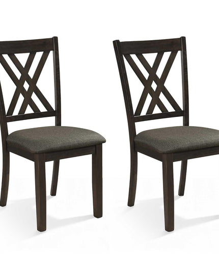 Giantex Wooden Dining Chairs Set of 2/4 Linen Fabric Upholstered Kitchen Chair