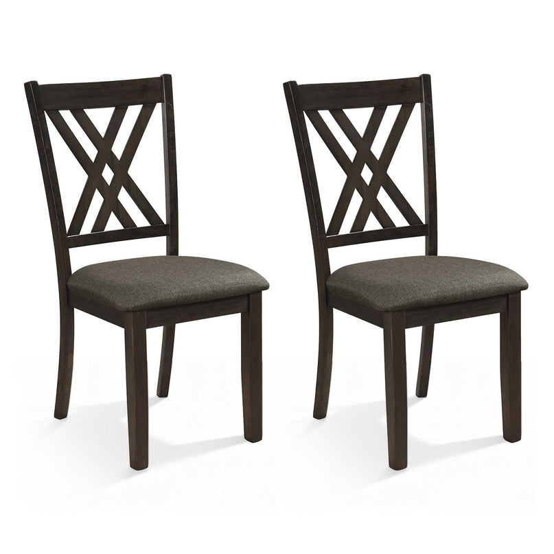Giantex Wooden Dining Chairs Set of 2/4 Linen Fabric Upholstered Kitchen Chair
