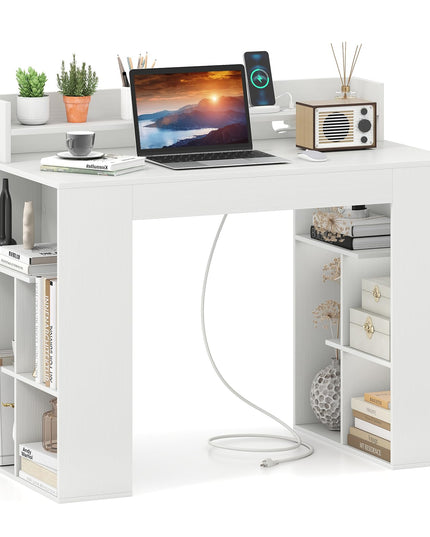Giantex 43" Home Office Computer Desk with Charging Station