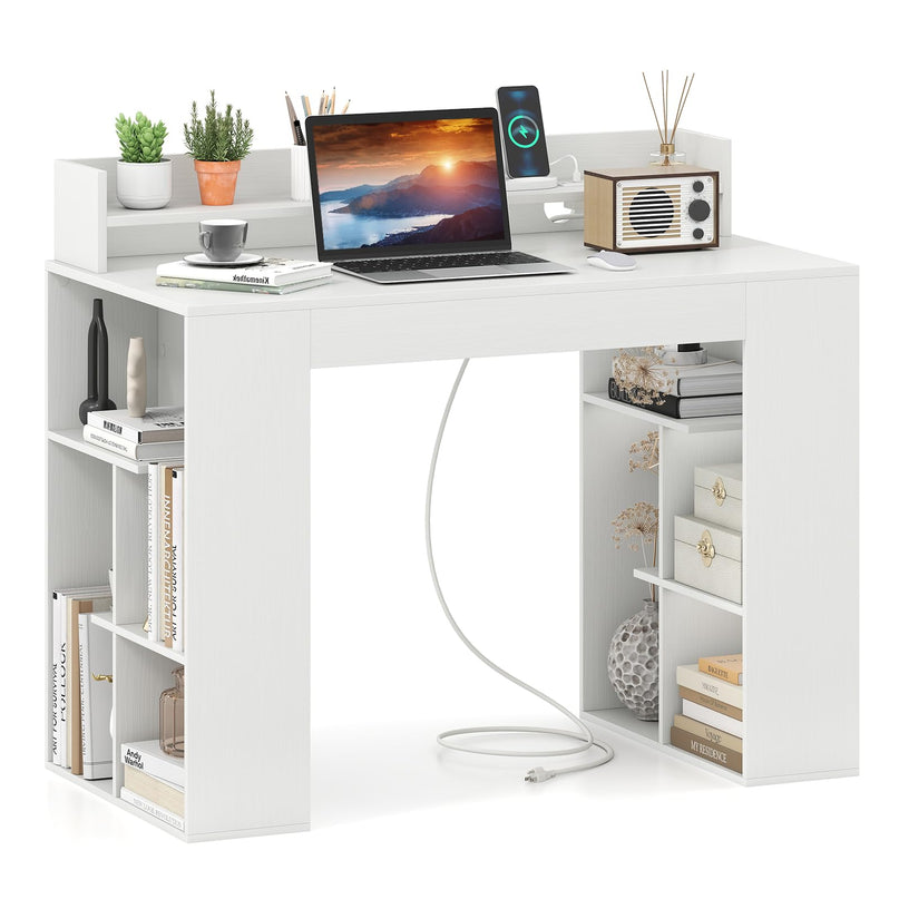 Giantex 43" Home Office Computer Desk with Charging Station