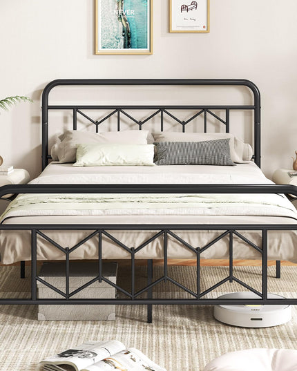 Giantex Metal Twin Bed Frames with Victorian Style Headboard & Footboard, Heavy Duty Slats Support Mattress Foundation