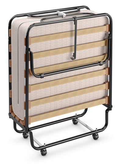 Giantex Folding Bed with Mattress for Adults, 75" x 32" Rollaway Guest Beds w/ 3 Inch Foam Mattress & Sturdy Metal Frame