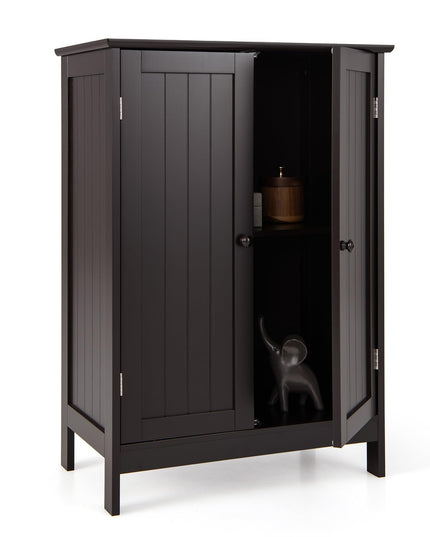 Giantex Storage Cabinet with Doors and Shelves - Freestanding Storage Organizer with Anti-Tipping Device