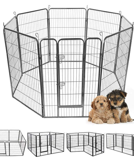 Giantex 8 Panel 48 inch Dog Playpen with Door