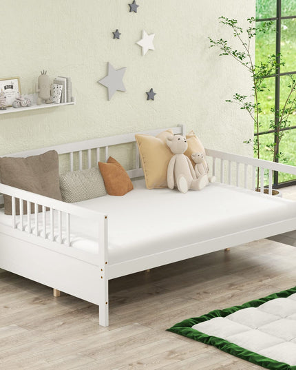 Giantex Full Size Daybed, Wooden Daybed Sofa Bed Frame with Wood Slat Support for Kids Teens (Full)
