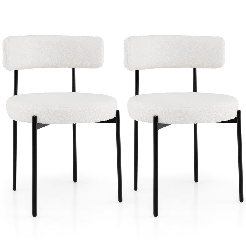 Giantex Boucle Dining Chairs Set of 2