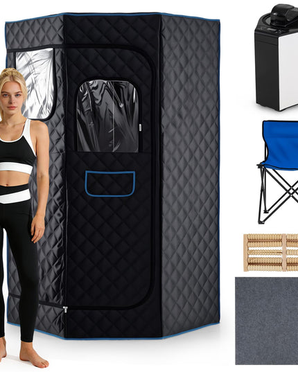 Giantex 3L Portable Steam Sauna Fast-Heat Large Pentagon Sauna Box