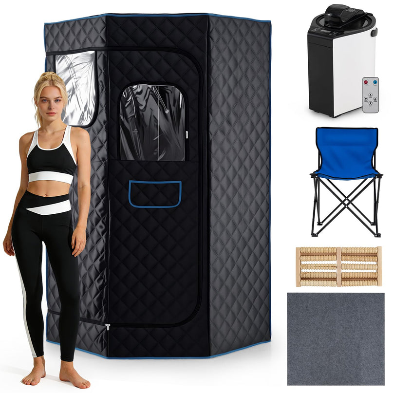 Giantex 3L Portable Steam Sauna Fast-Heat Large Pentagon Sauna Box