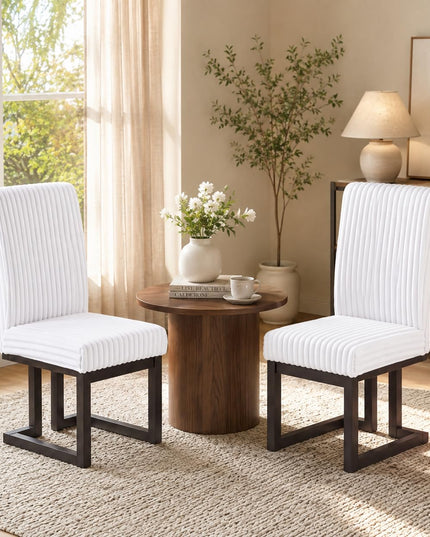 GIANTEX Upholstered Dining Chairs Set of 2/4 with High Back