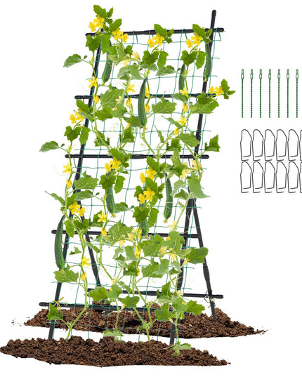 Giantex Cucumber Trellis, Trellis for Climbing Plants Outdoor