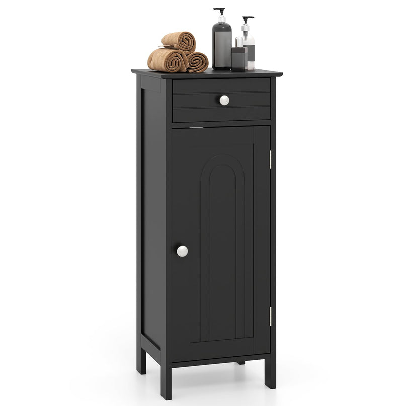 Giantex 34.5” Bathroom Cabinet Narrow Side Storage Organizer