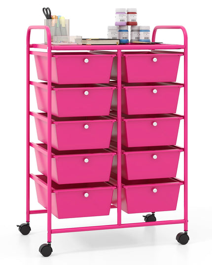 Giantex 10 Drawers Rolling Cart, Classroom Organizers