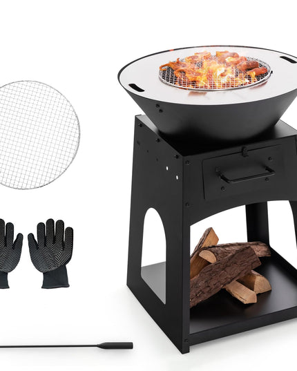 Giantex Outdoor Fire Pit with Grill