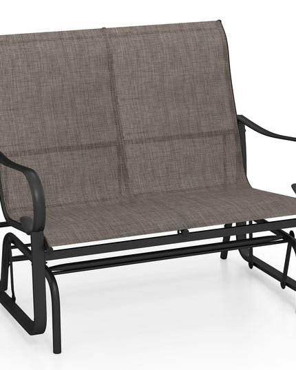 Giantex 2-Person Outdoor Glider Bench with High Backrest