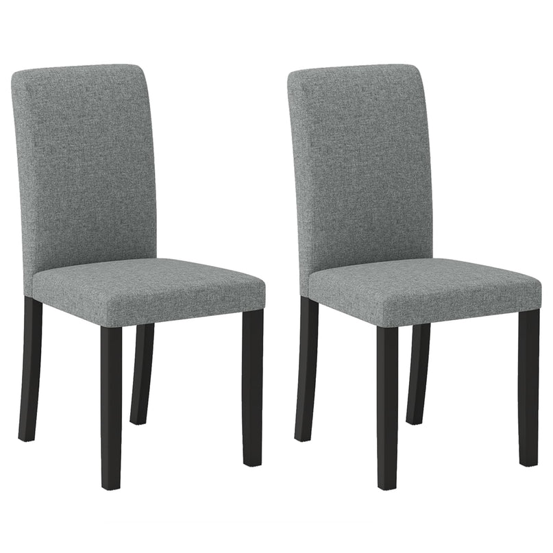 Giantex Upholstered Dining Chairs Set of 2/4 w/Rubber Wood Legs