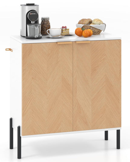 Giantex Buffet Cabinet with Storage, 2-Door Kitchen Sideboard with Storage Cabinet