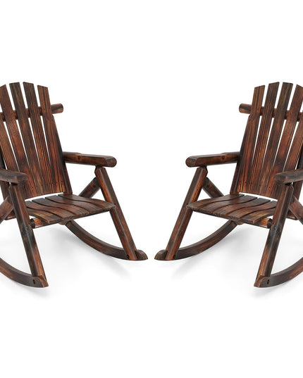 Giantex 1/2 Pcs Outdoor Wooden Rocking Chair(27”x36”x 38”)