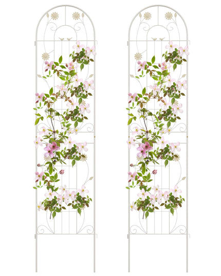 Giantex Garden Trellis, Tall Galvanized Steel Trellis for Climbing Plants