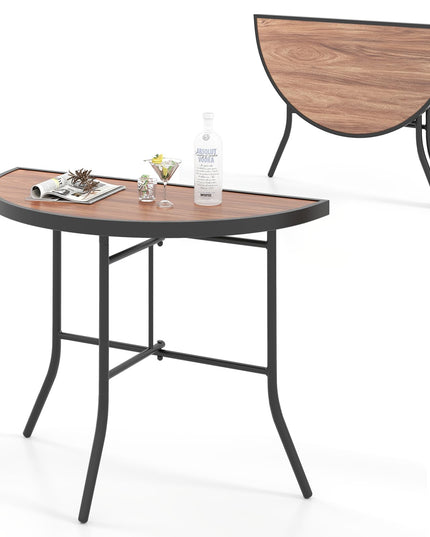 Giantex Half Round Folding Table Half Moon Dining Table