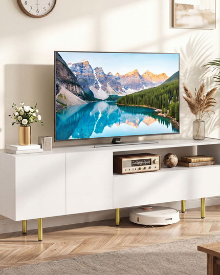 Giantex Wooden TV Stand for TVs up to 70" with Storage Cabinet