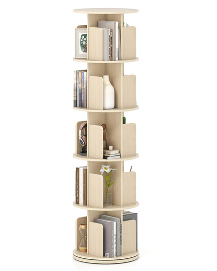 Giantex 3 Tier Rotating Bookshelf for Living Room Bedroom