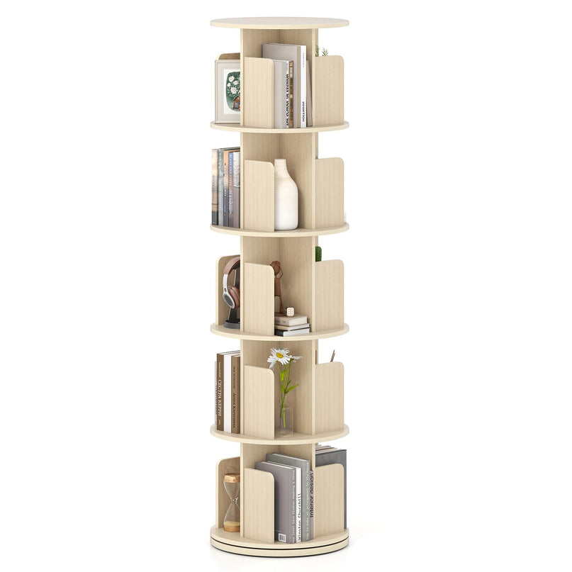 Giantex 3 Tier Rotating Bookshelf for Living Room Bedroom
