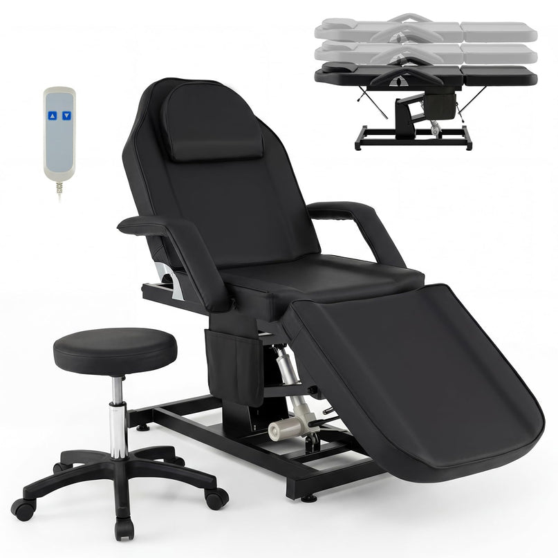 Giantex Electric Facial Bed for Esthetician w/Hydraulic Stool