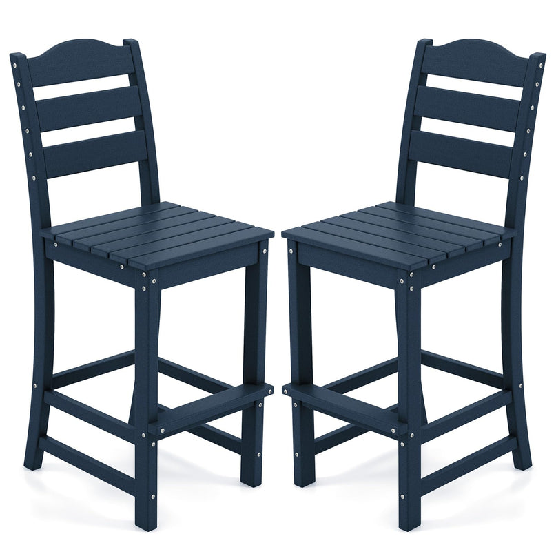 Giantex Patio Tall Bar Chair with Backrest and Footrest