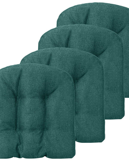 Chair Cushions for Dining Chairs 4 Pack, 17.5” x 17”U-Shaped Chair Pads with Polyester Cover