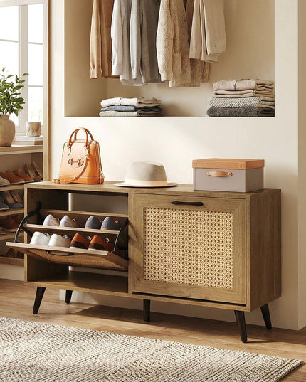 Meuble de rangement à chaussures dissimulé Giantex avec étagères réglables