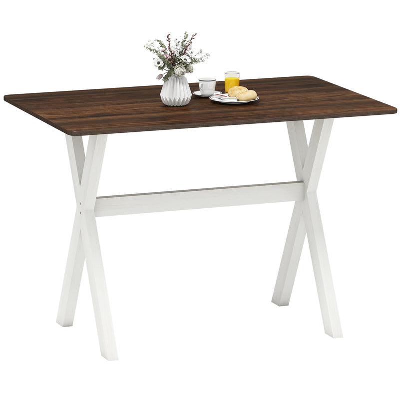 Giantex Modern Dining Table with X-Shaped Frame for Living Room