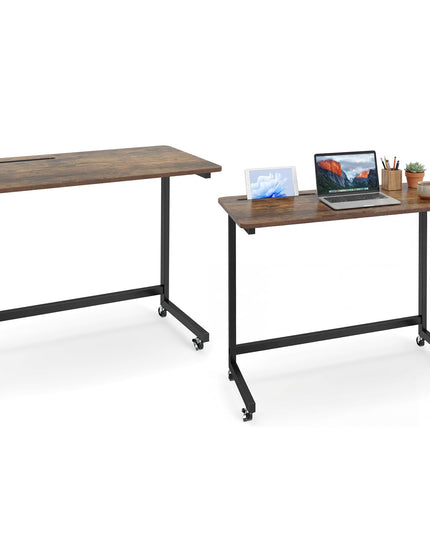 Giantex Mobile C-Shape Side Table - Rolling Bedside Table w/Tablet Slot ( 1/2 )