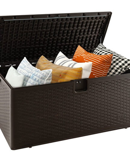 Giantex Patio Deck Box - Outdoor Storage Bin with Flip Lid, Lock Hole, 31-130 Gallons