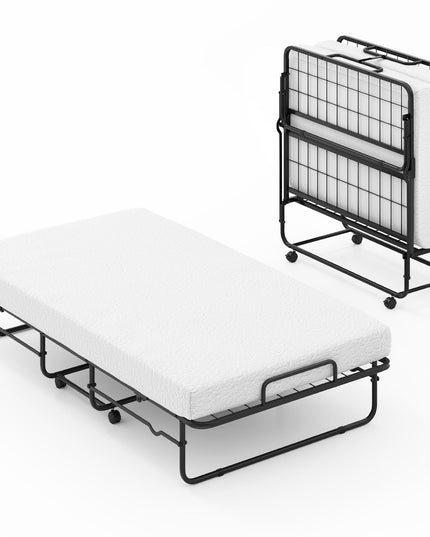 Giantex 75" x 38" Twin Size Foldable Guest Bed w/Sturdy Fold Up Metal Frame