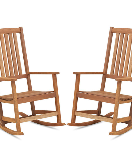 Giantex Outdoor Rocking Chair, High Back Patio Rocker