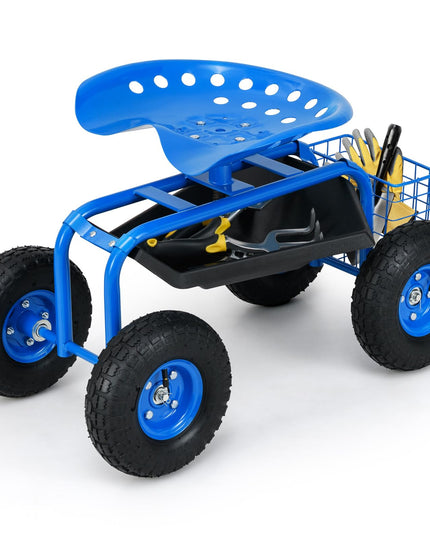 Giantex Garden Cart Rolling Tray Gardening Planting with Work Seat