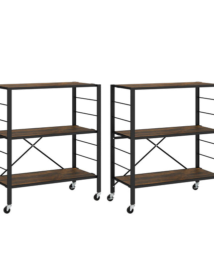 Giantex Folding Bookshelf with Wheels