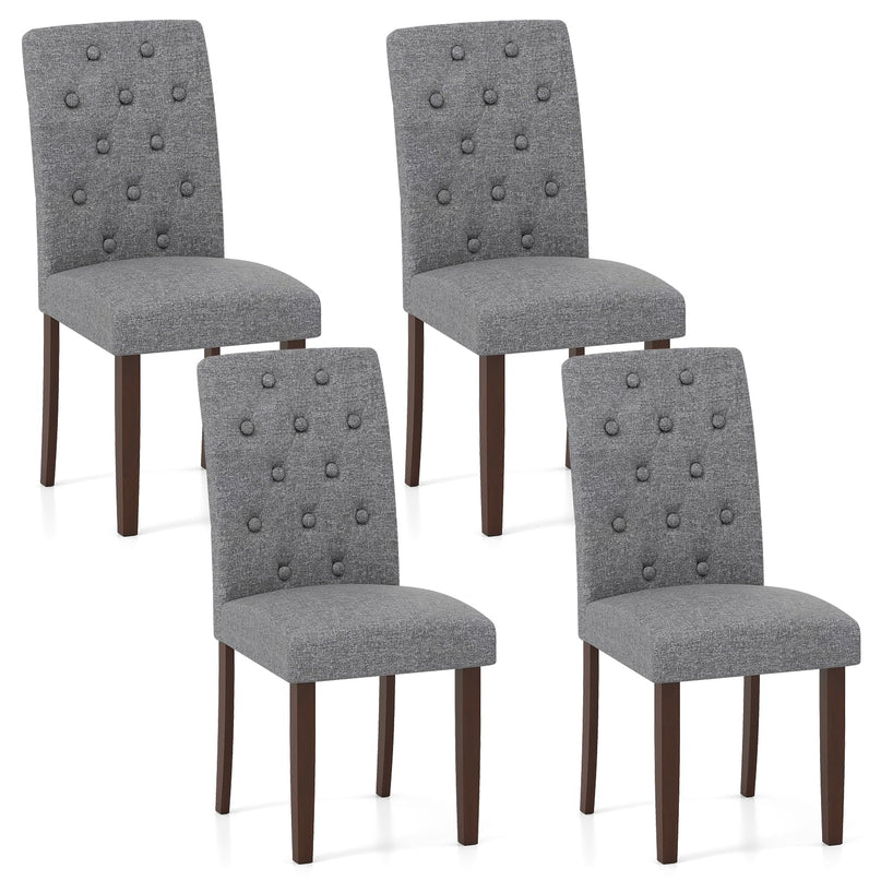 Giantex Tufted Dining Chairs Set of 2/4 Upholstered Kitchen Chairs
