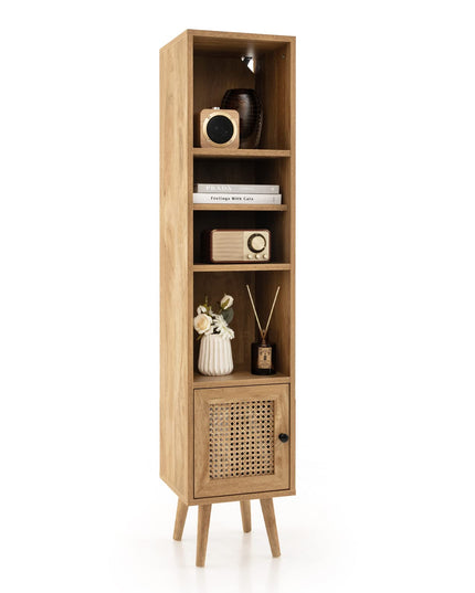 Giantex 54" Tall 4-Tier Bookcase with Door
