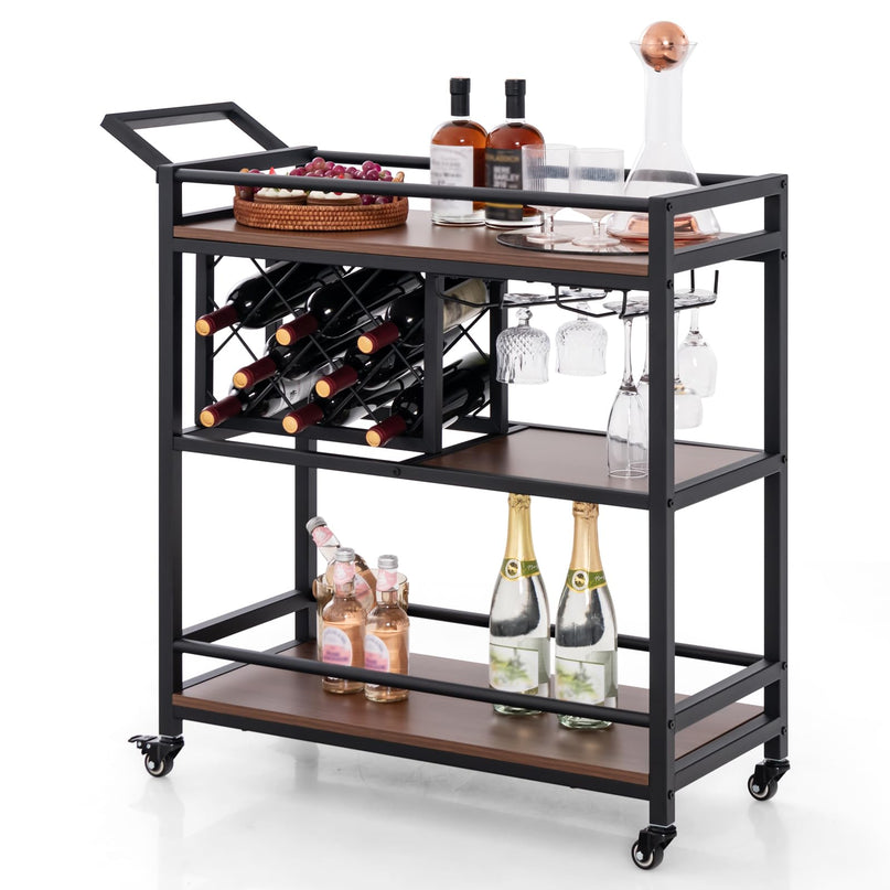Giantex Bar Cart, 3 Tier Serving Cart for Home