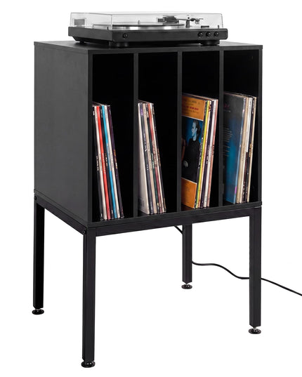 Giantex Record Player Stand with 4 Cabinet Up to 150 Albums