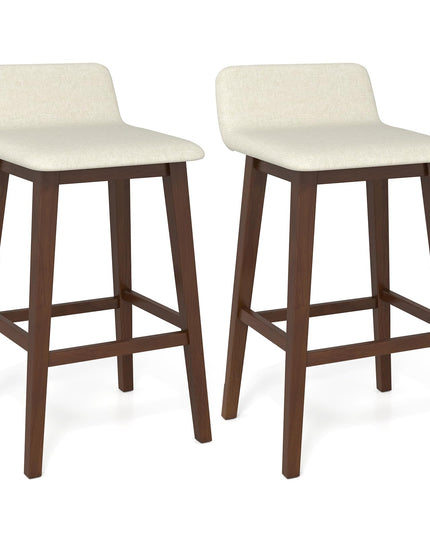 Giantex 29" Bar Stools Set of 2/4 with Low Back for Kitchen Island