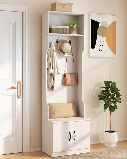 Giantex 3 in 1 Hall Tree with Bench and Shoe Storage