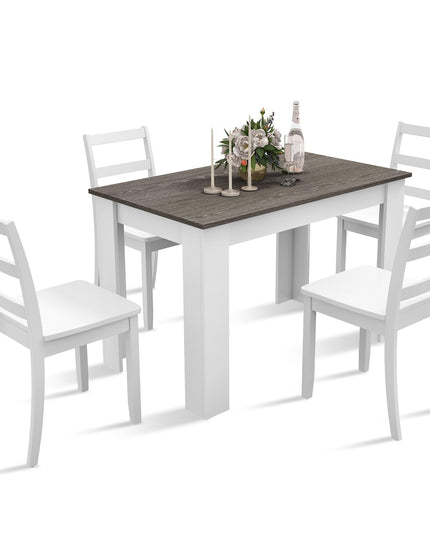 Giantex 5-Piece Dining Table Set, Modern Rectangle Dining Table & High Back Chairs Set for 4
