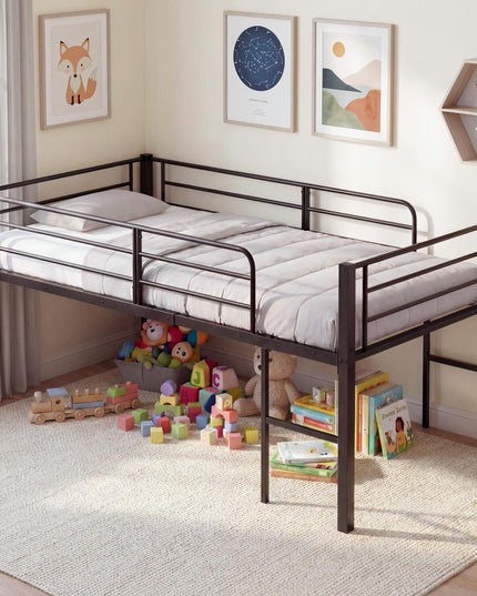 Giantex Twin Low Loft Bed with 21.5" H Under-Bed Space