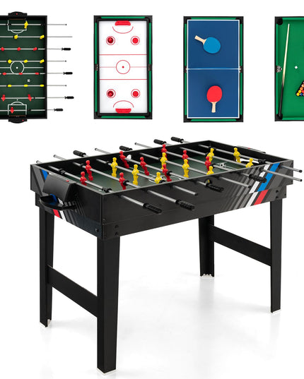 Giantex 4-in-1 Multi Game Table, 49 Inch Combination Game Tables with Adult Size Foosball Table