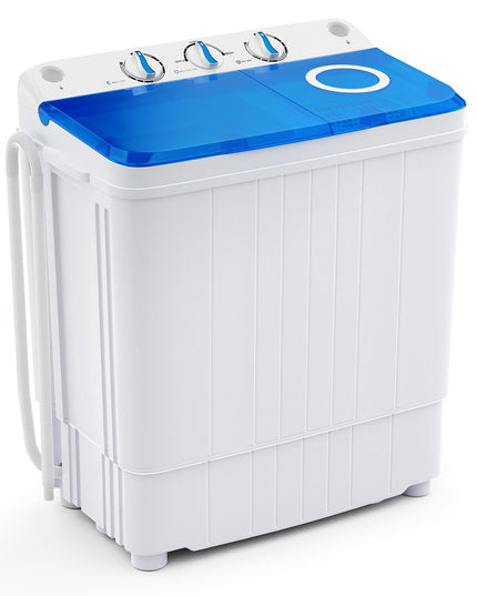 Giantex Portable Washing Machine, 17.6lbs Compact Portable Washer Twin Tub Combo with Pump Drain