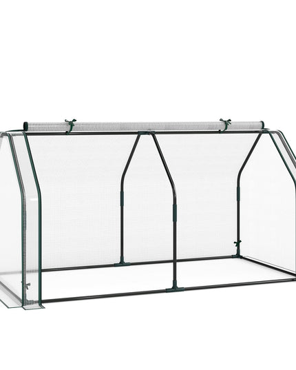 Giantex Mini Portable Greenhouse w/ PE Cover Roll-Up Zipper(71''x36''x36'')