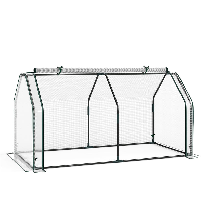 Giantex Mini Portable Greenhouse w/ PE Cover Roll-Up Zipper(71''x36''x36'')